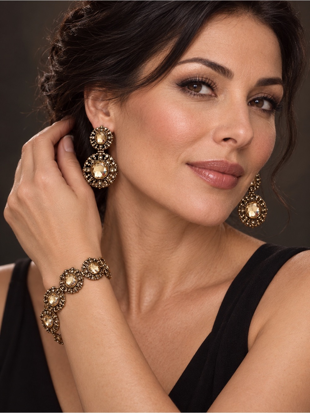 ✨ Heidi Daus “How Sweet It Is” Crystal Bracelet & Earrings Set ✨